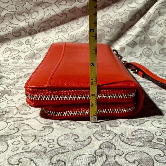 Coach Long Double Zipper Accordion Red Leather Wallet / Wristlet - EUC - Picture 11 of 11